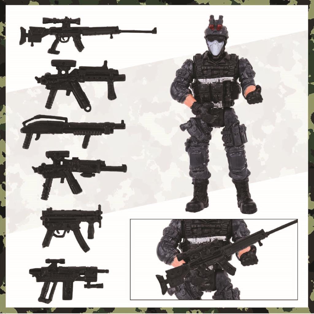 مجسم جندي القوات الخاصة مع مجموعة أسلحة